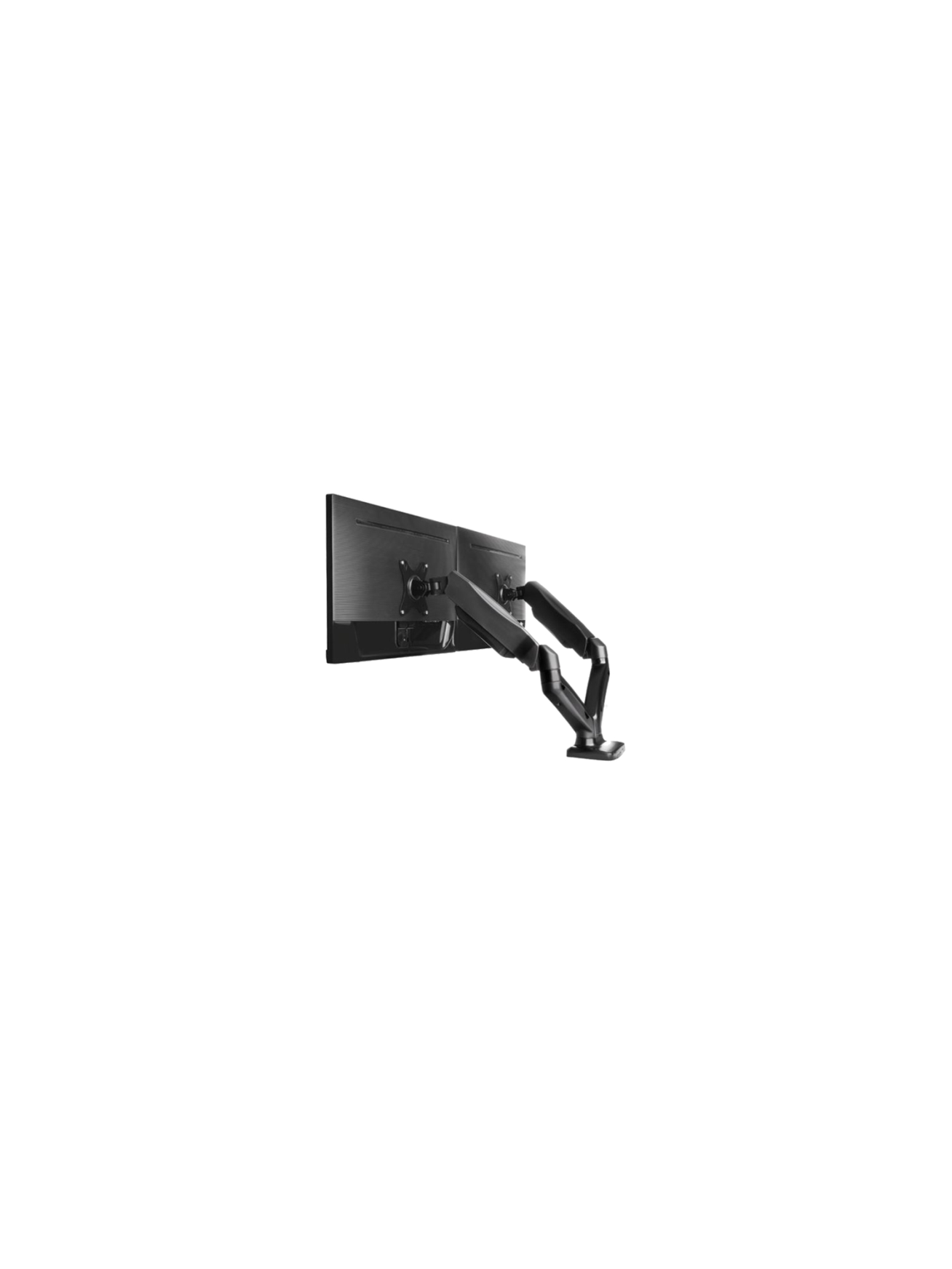 ICY BOX IB-MS304-T, Monitor stand with desk mounted base, for two screens, size up to 27'' | Raidsonic 4