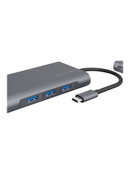 Icy Box IB-DK4040-CPD USB Type-C™ DockingStation with two video interfaces | Raidsonic 2