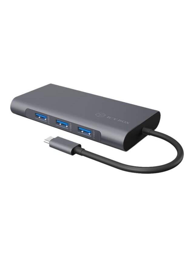 Icy Box IB-DK4040-CPD USB Type-C™ DockingStation with two video interfaces | Raidsonic 1