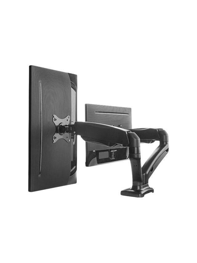 ICY BOX IB-MS304-T, Monitor stand with desk mounted base, for two screens, size up to 27'' | Raidsonic 1