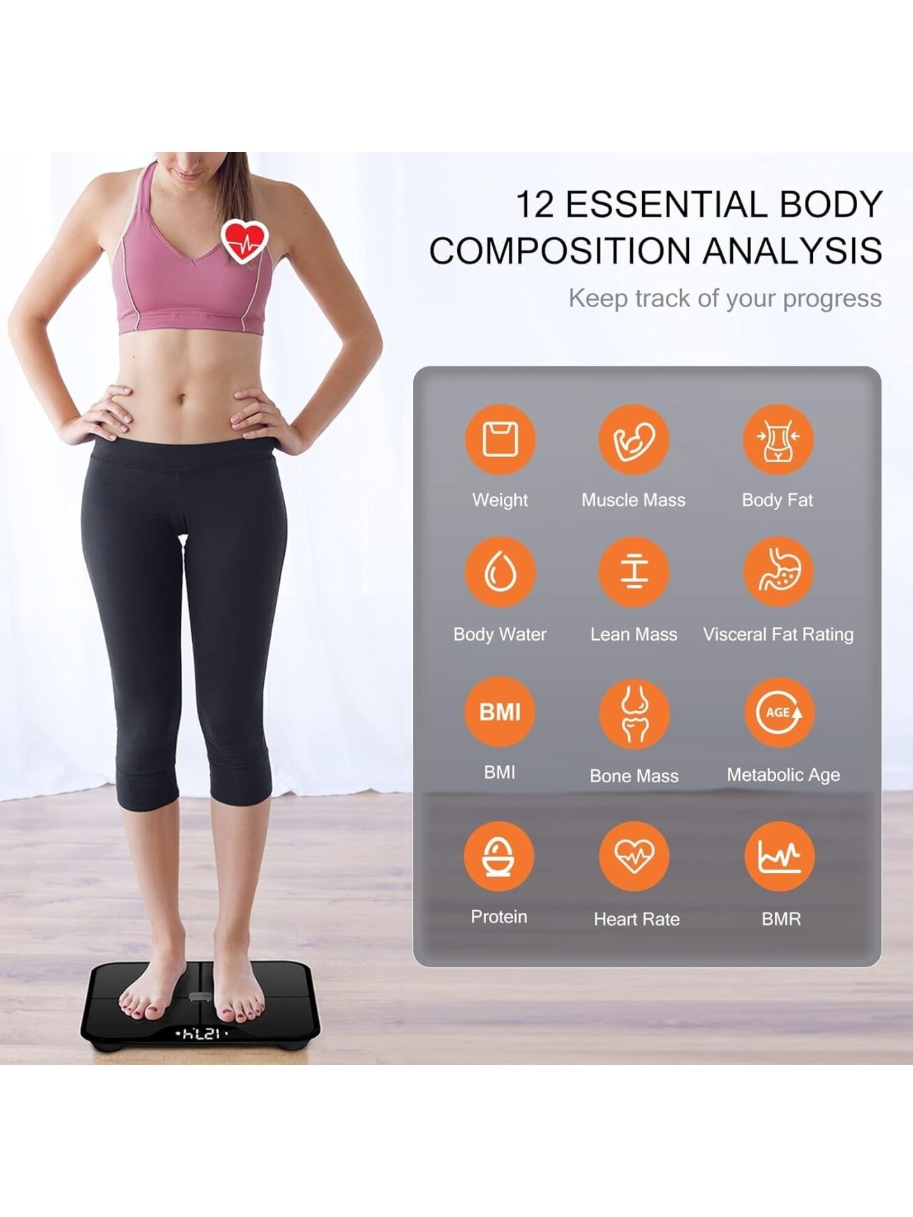 iHealth | Wireless Body Composition Scale | Nexus Pro | Maximum weight (capacity) 181 kg | Body Mass Index (BMI) measuring | Black 5
