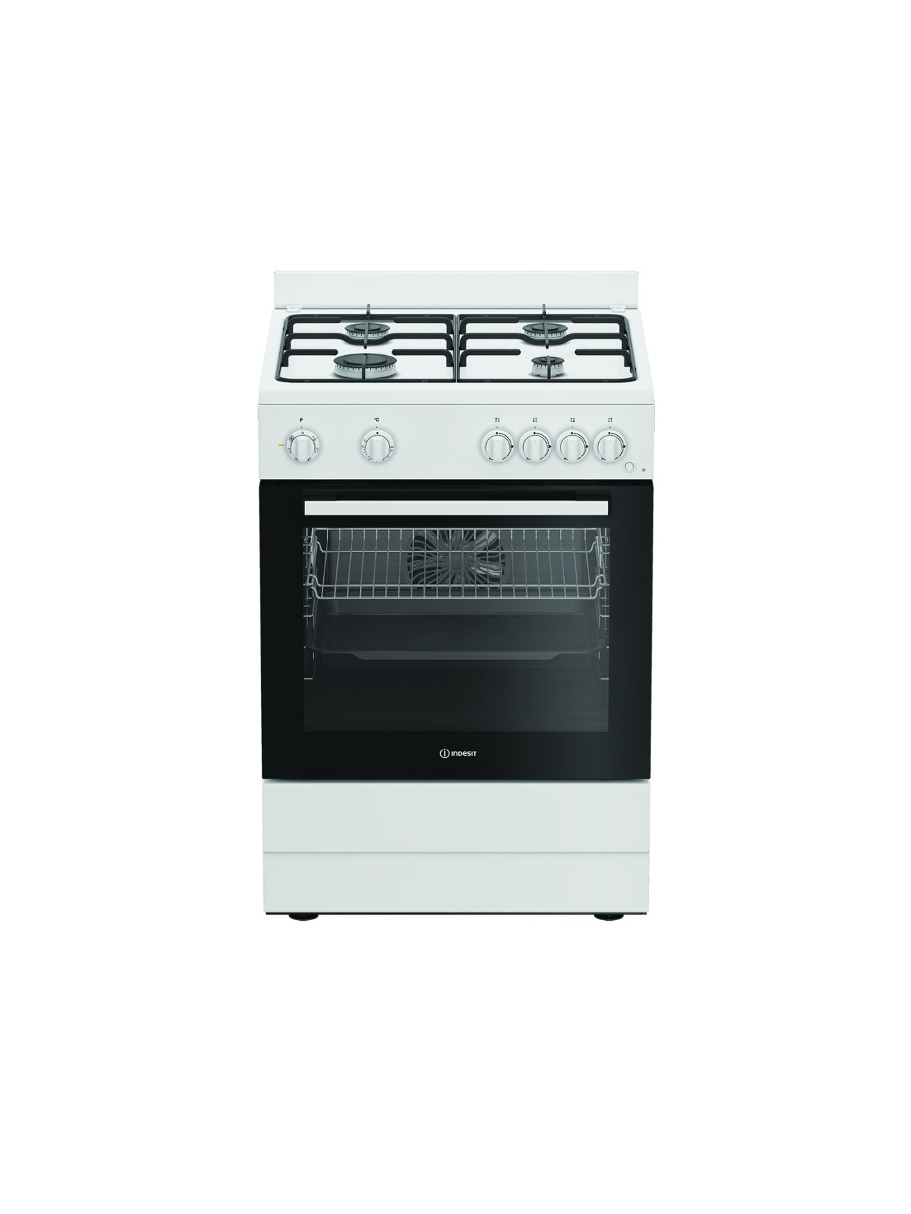 INDESIT Cooker | I6G5KCW | Hob type Gas | Oven type Electric | White | Width 60 cm | Grilling | Depth 60 cm | 72 L 1