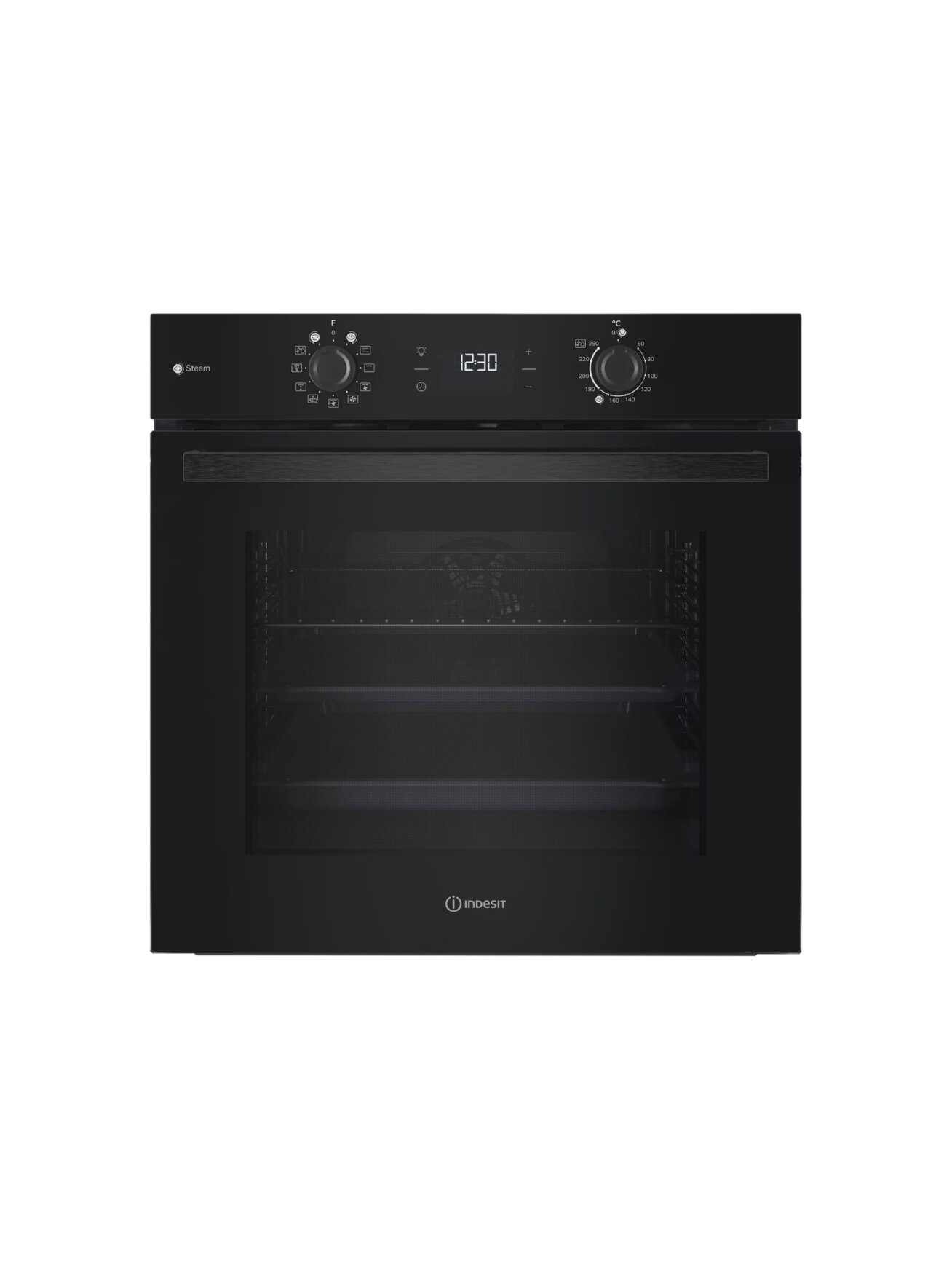 INDESIT Oven | IO K58HS B | 71 L | Electric | Hydrolytic | Electronic | Height 59.5 cm | Width 59.5 cm | Black