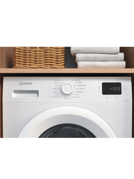 INDESIT Washing machine | IM 762 MY TIME EE | Energy efficiency class A | Front loading | Washing capacity 7 kg | 1200 RPM | Depth 50 cm | Width 60 cm | Display | Digit | Steam function | White 4 INDESIT Washing machine | IM 762 MY TIME EE | Energy efficiency class A | Front loading | Washing capacity 7 kg | 1200 RPM | Depth 50 cm | Width 60 cm | Display | Digit | Steam function | White 4