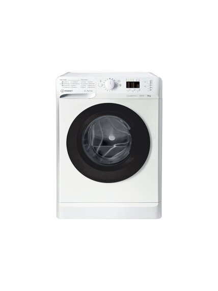 INDESIT | Washing machine | MTWSA 61294 WK EE | Energy efficiency class C | Front loading | Washing capacity 6 kg | 1151 RPM | Depth 42.5 cm | Width 59.5 cm | Display | Big Digit | White