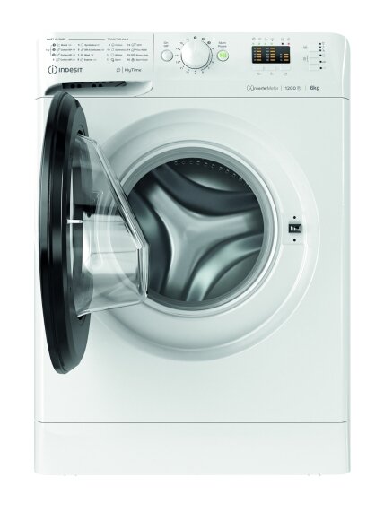 INDESIT | Washing machine | MTWSA 61294 WK EE | Energy efficiency class C | Front loading | Washing capacity 6 kg | 1151 RPM | Depth 42.5 cm | Width 59.5 cm | Display | Big Digit | White 2