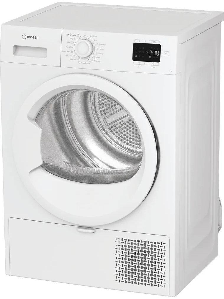 INDESIT Dryer Machine | C YSD 72D WW EE | Energy efficiency class E | Front loading | 7 kg | Heat pump | Digital | Depth 54.5 cm | White