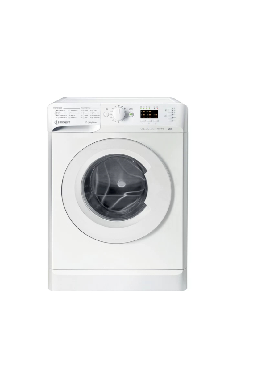 INDESIT | Washing Machine | MTWSA 61294 W EE | Energy efficiency class C | Front loading | Washing capacity 6 kg | 1200 RPM | Depth 42.5 cm | Width 59.5 cm | Display | LED | White 1 INDESIT | Washing Machine | MTWSA 61294 W EE | Energy efficiency class C | Front loading | Washing capacity 6 kg | 1200 RPM | Depth 42.5 cm | Width 59.5 cm | Display | LED | White 1