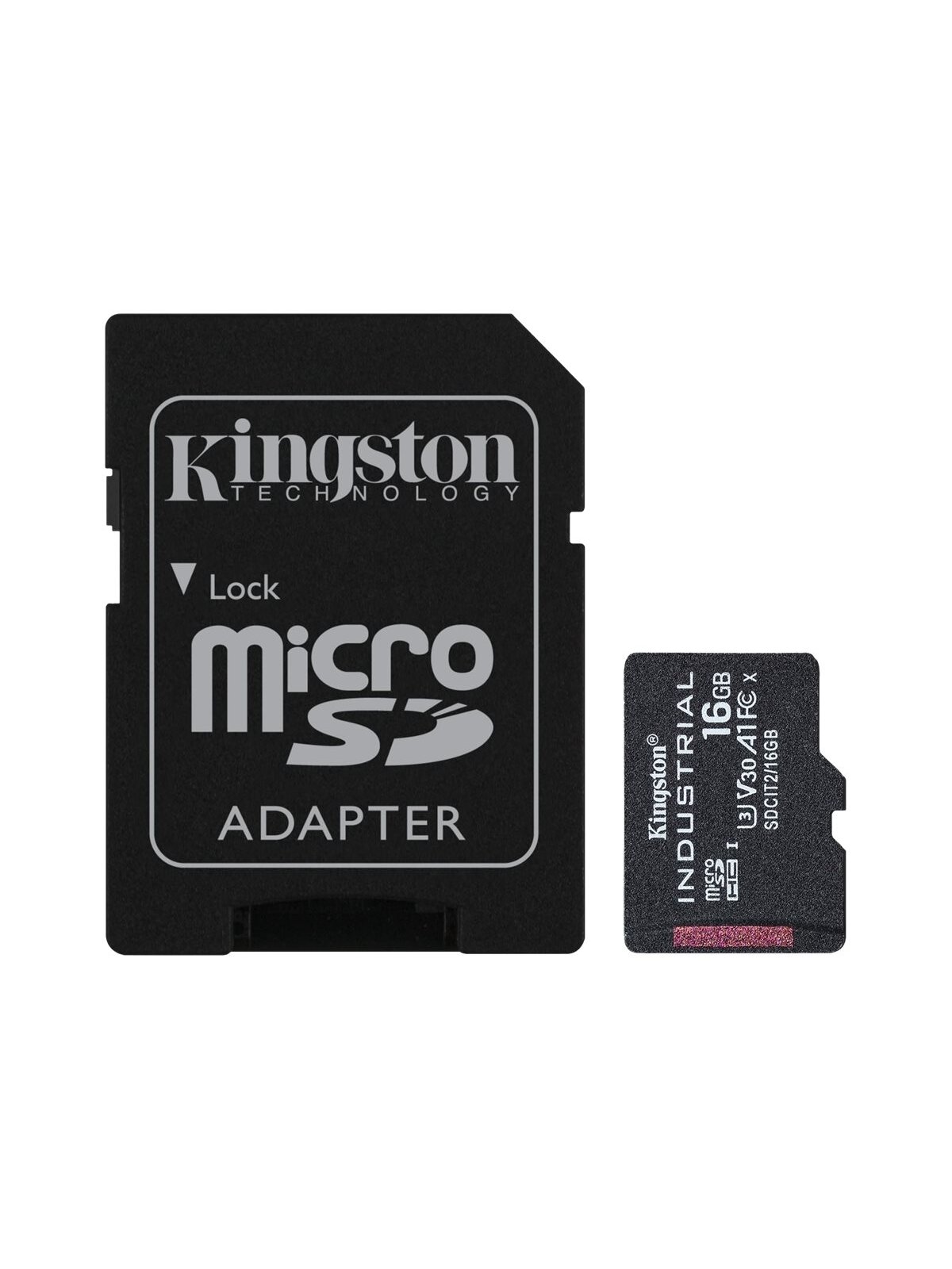Kingston | UHS-I | 16 GB | microSDHC/SDXC Industrial Card | Flash memory class Class 10, UHS-I, U3, V30, A1 | SD Adapter