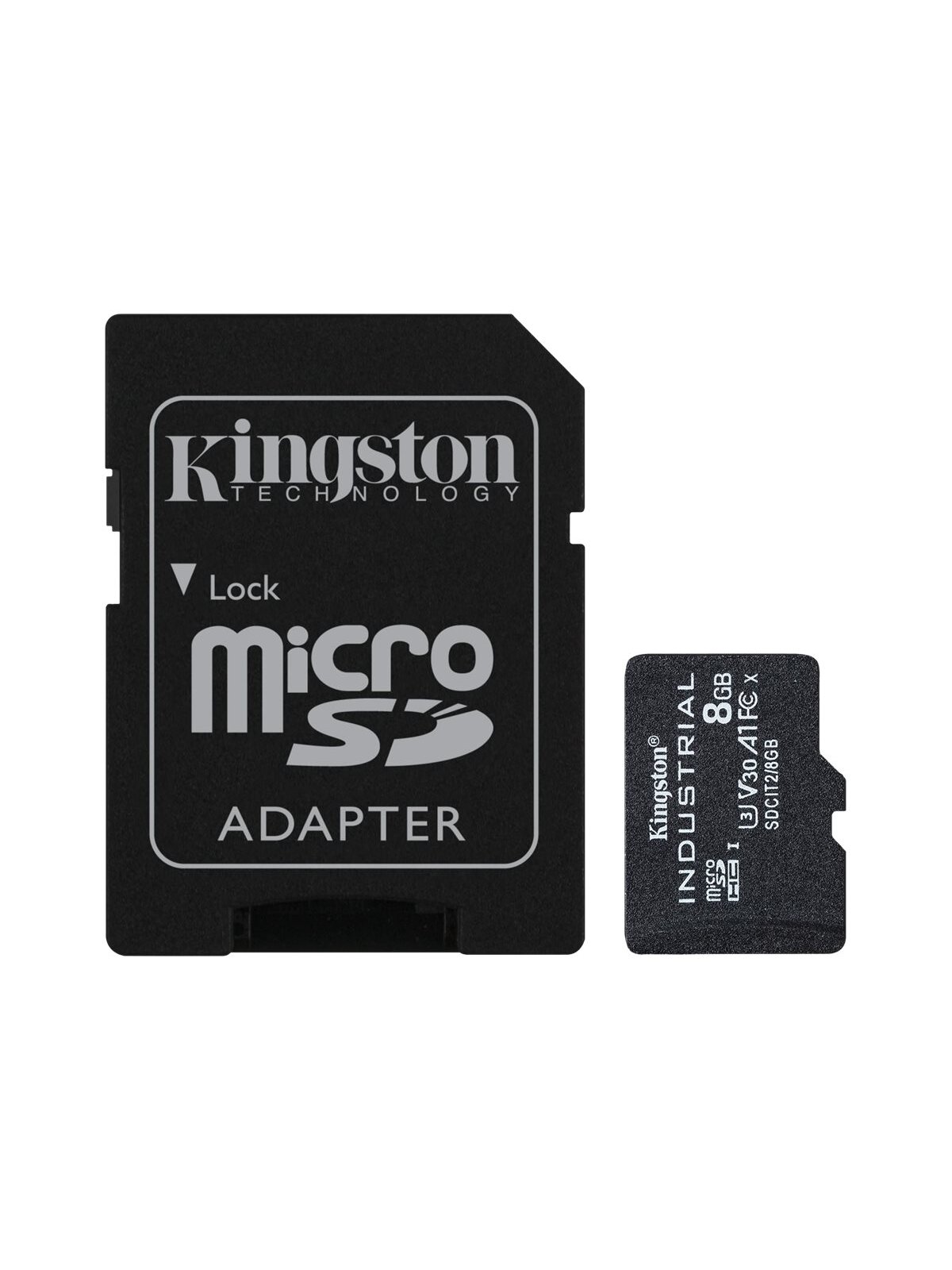 Kingston | UHS-I | 8 GB | microSDHC/SDXC Industrial Card | Flash memory class Class 10, UHS-I, U3, V30, A1 | SD Adapter Kingston | UHS-I | 8 GB | microSDHC/SDXC Industrial Card | Flash memory class Class 10, UHS-I, U3, V30, A1 | SD Adapter