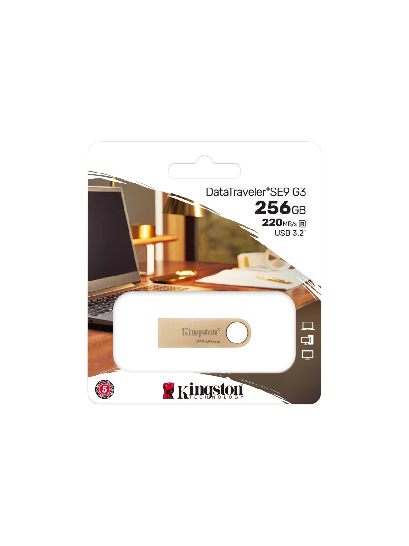 Kingston DataTraveler SE9 G3 | 256 GB | USB 3.2 | Gold 2