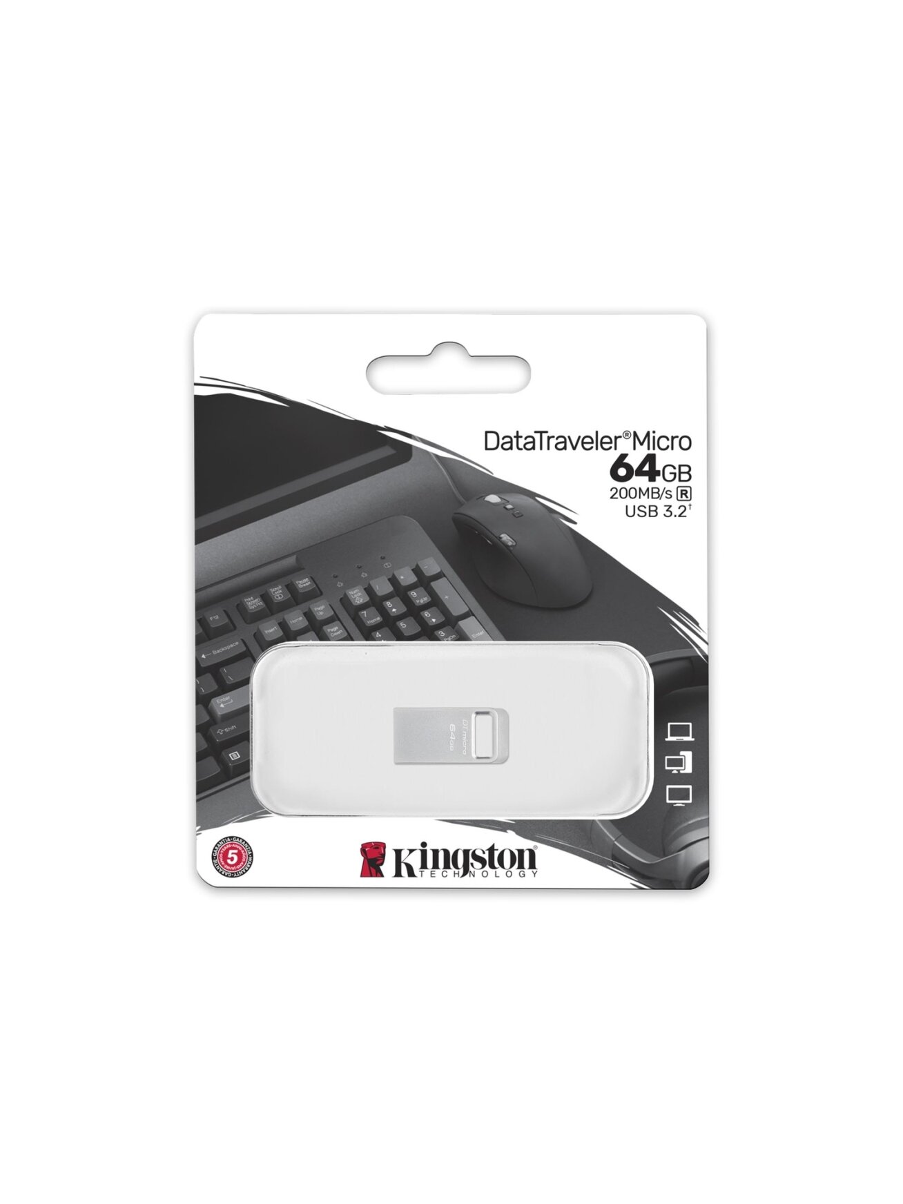 Kingston | USB 3.2 Flash Drive | DataTraveler micro | 64 GB | USB 3.2 | Silver 2 Kingston | USB 3.2 Flash Drive | DataTraveler micro | 64 GB | USB 3.2 | Silver 2