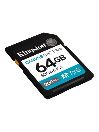 Kingston | Canvas Go! Plus | 64 GB | SD | Flash memory class Class 10, UHS-I, U3, V30