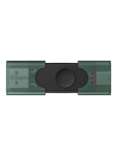 Kingston USB Flash Drive | DataTraveler Duo | 256 GB | USB Type-A and USB Type-C | Black/Green Kingston USB Flash Drive | DataTraveler Duo | 256 GB | USB Type-A and USB Type-C | Black/Green