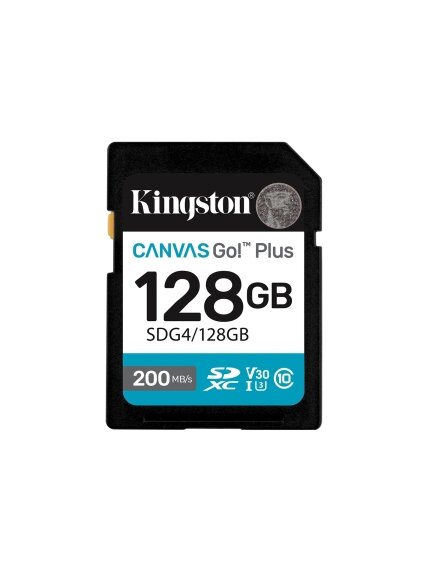 Kingston | Canvas Go! Plus | 128 GB | SD | Flash memory class Class 10, UHS-I, U3, V30 Kingston | Canvas Go! Plus | 128 GB | SD | Flash memory class Class 10, UHS-I, U3, V30