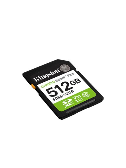 Kingston Canvas Select Plus | 512 GB | SD | Flash memory class Class 10, UHS-I, U1/U3, Video Class 10/30 1