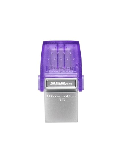 Kingston | DataTraveler | DT Micro Duo 3C | 256 GB | USB Type-C and Type-A | Purple