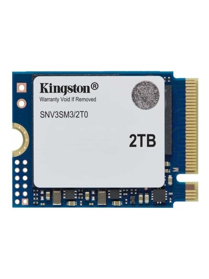 Kingston SSD | NV3 | 2000 GB | SSD form factor M.2 2230 | Solid-state drive interface PCIe 4.0 x4 NVMe | Read speed 6000 MB/s | Write speed 5000 MB/s