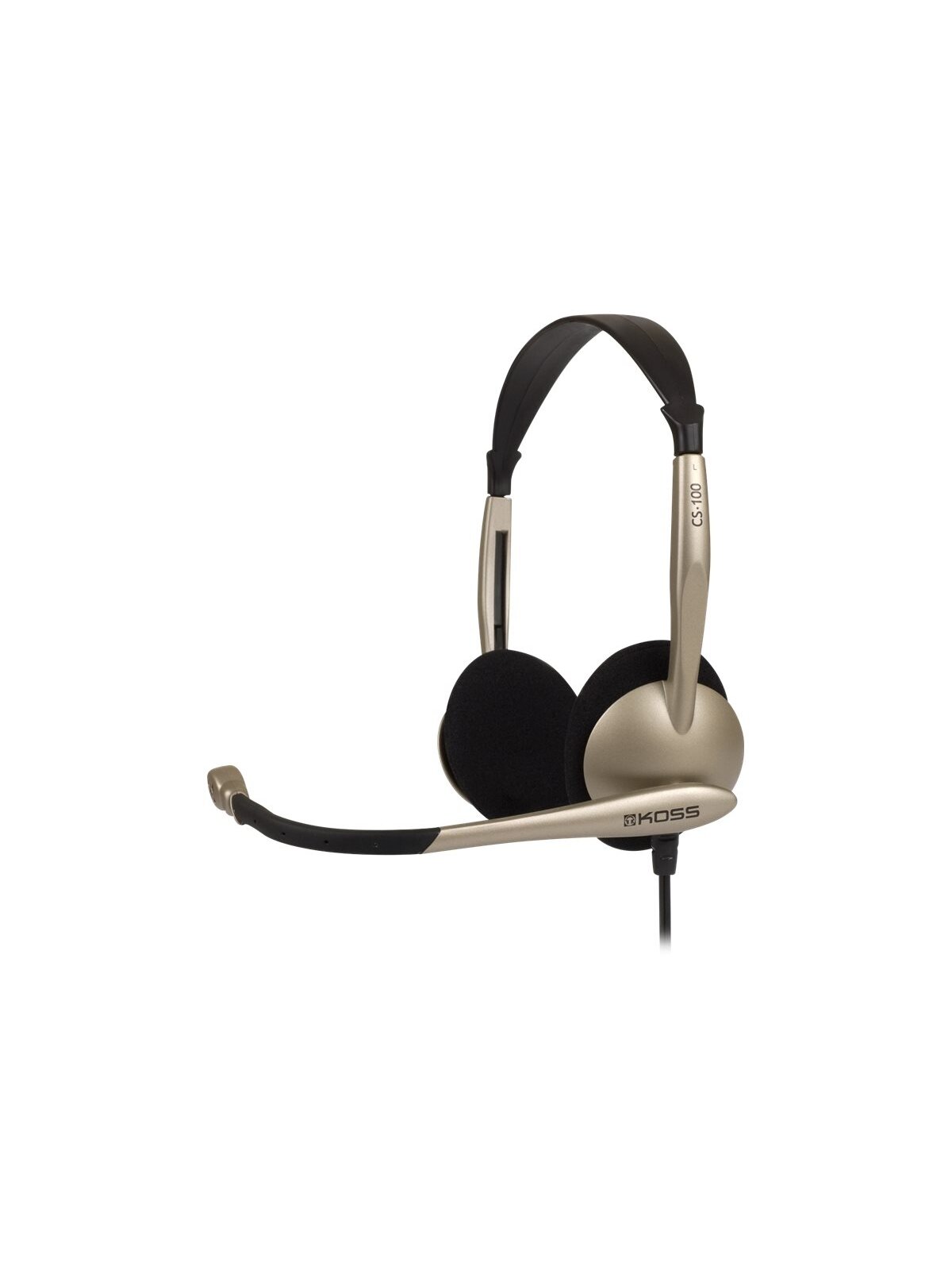 Koss | Headphones | CS100 | Wired | On-Ear | Microphone | Black/Gold