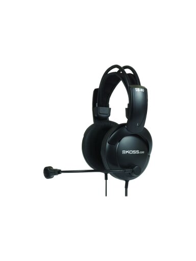 Koss | Headphones | SB40 | Wired | On-Ear | Microphone | Black