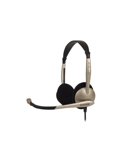 Koss | Headphones | CS100 | Wired | On-Ear | Microphone | Black/Gold