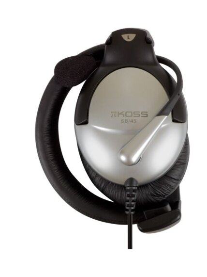 Koss | Headphones | SB45 | Wired | On-Ear | Microphone | Silver/Black | Noise canceling 3