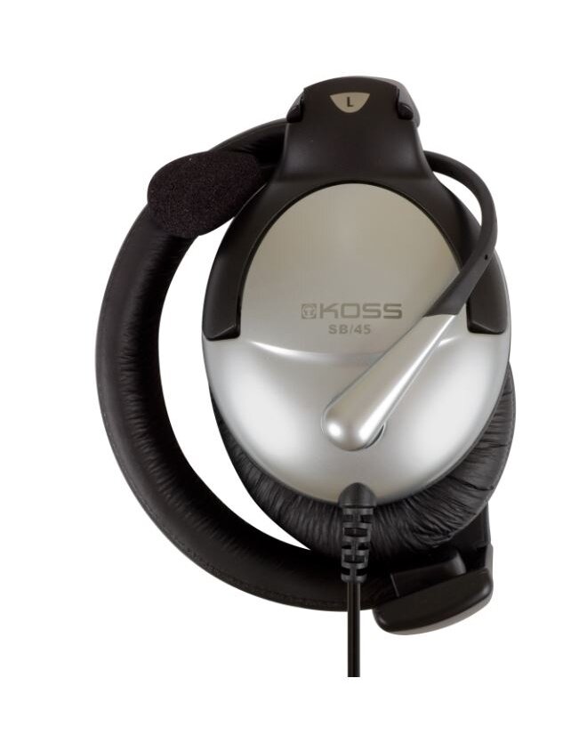 Koss | Headphones | SB45 | Wired | On-Ear | Microphone | Silver/Black | Noise canceling 3