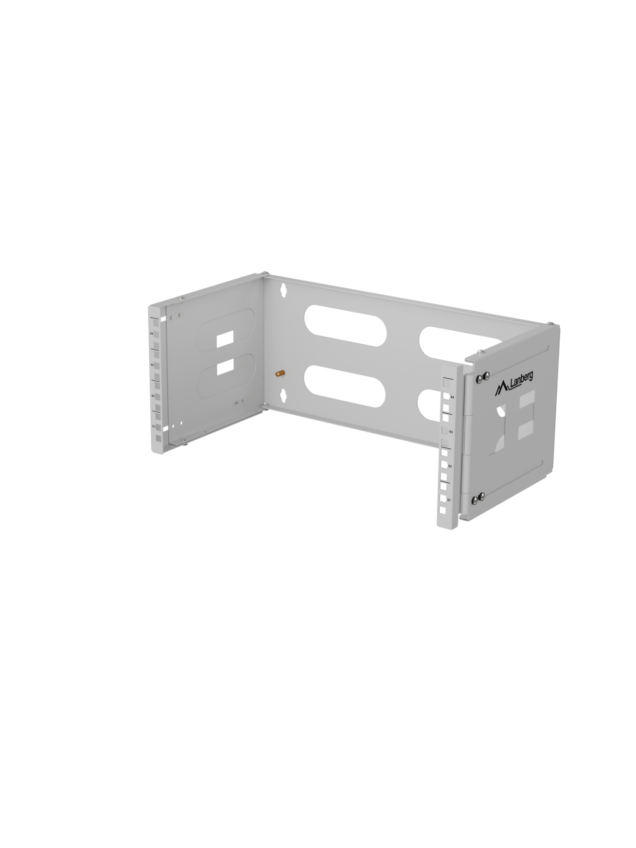 Lanberg Folding Bracket Wall-mount 19" 4U | FB01-5404-10S | Grey 1
