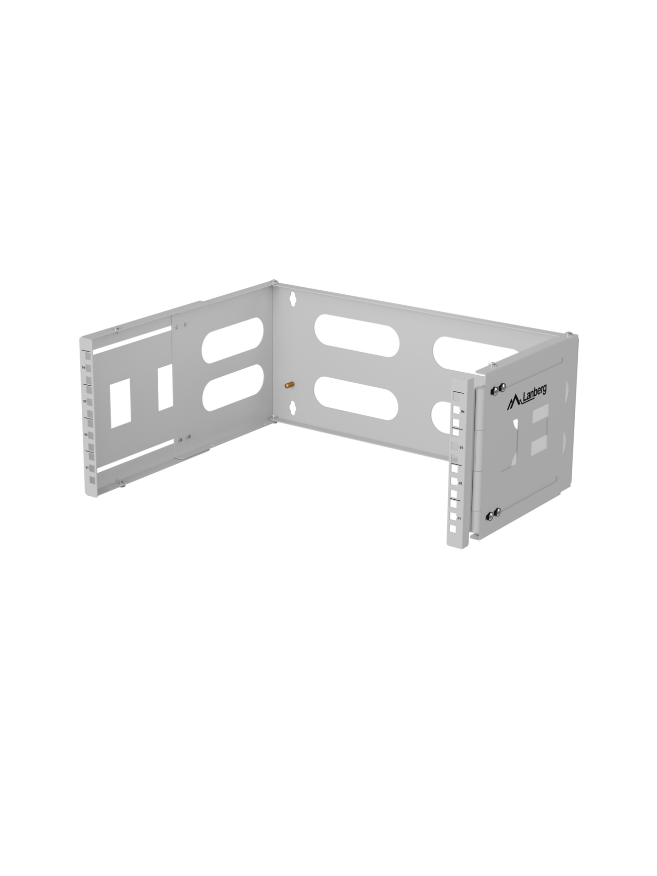 Lanberg Folding Bracket Wall-mount 19" 4U | FB01-5404-10S | Grey 3