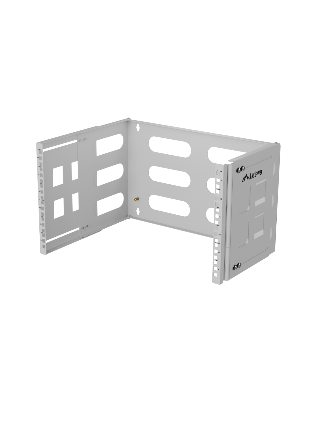 Lanberg Folding Bracket Wall-mount 19" 6U | FB01-5406-10S | Grey 3