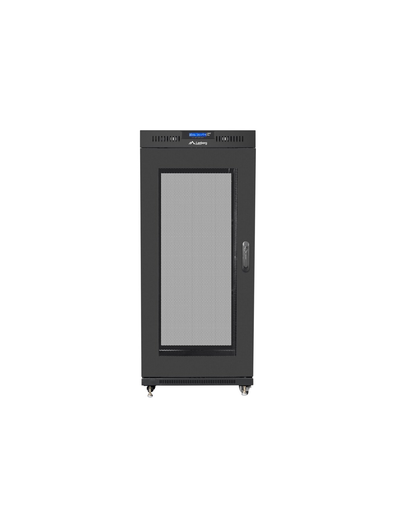 Lanberg | Rack cabinet 19" free-standing 15U/800x1000 (flat pack) with mesh door, LCD | FF01-8015-23BL | Black 1 Lanberg | Rack cabinet 19" free-standing 15U/800x1000 (flat pack) with mesh door, LCD | FF01-8015-23BL | Black 1
