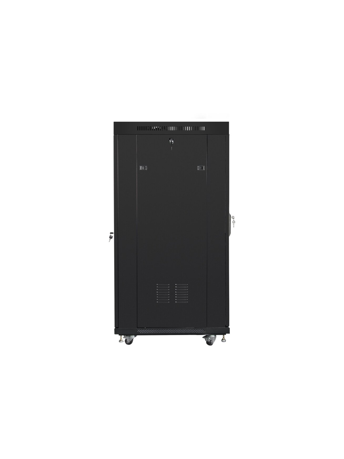 Lanberg | Rack cabinet 19" free-standing 27U/600x800 (flat pack) with mesh door, LCD | FF01-6827-23BL | Black 3 Lanberg | Rack cabinet 19" free-standing 27U/600x800 (flat pack) with mesh door, LCD | FF01-6827-23BL | Black 3