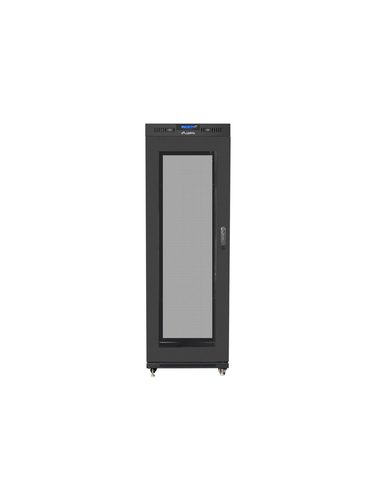 Lanberg | Rack cabinet 19" free-standing 37U/600x800 (flat pack) with mesh door, LCD | FF01-6837-23BL | Black 1 Lanberg | Rack cabinet 19" free-standing 37U/600x800 (flat pack) with mesh door, LCD | FF01-6837-23BL | Black 1