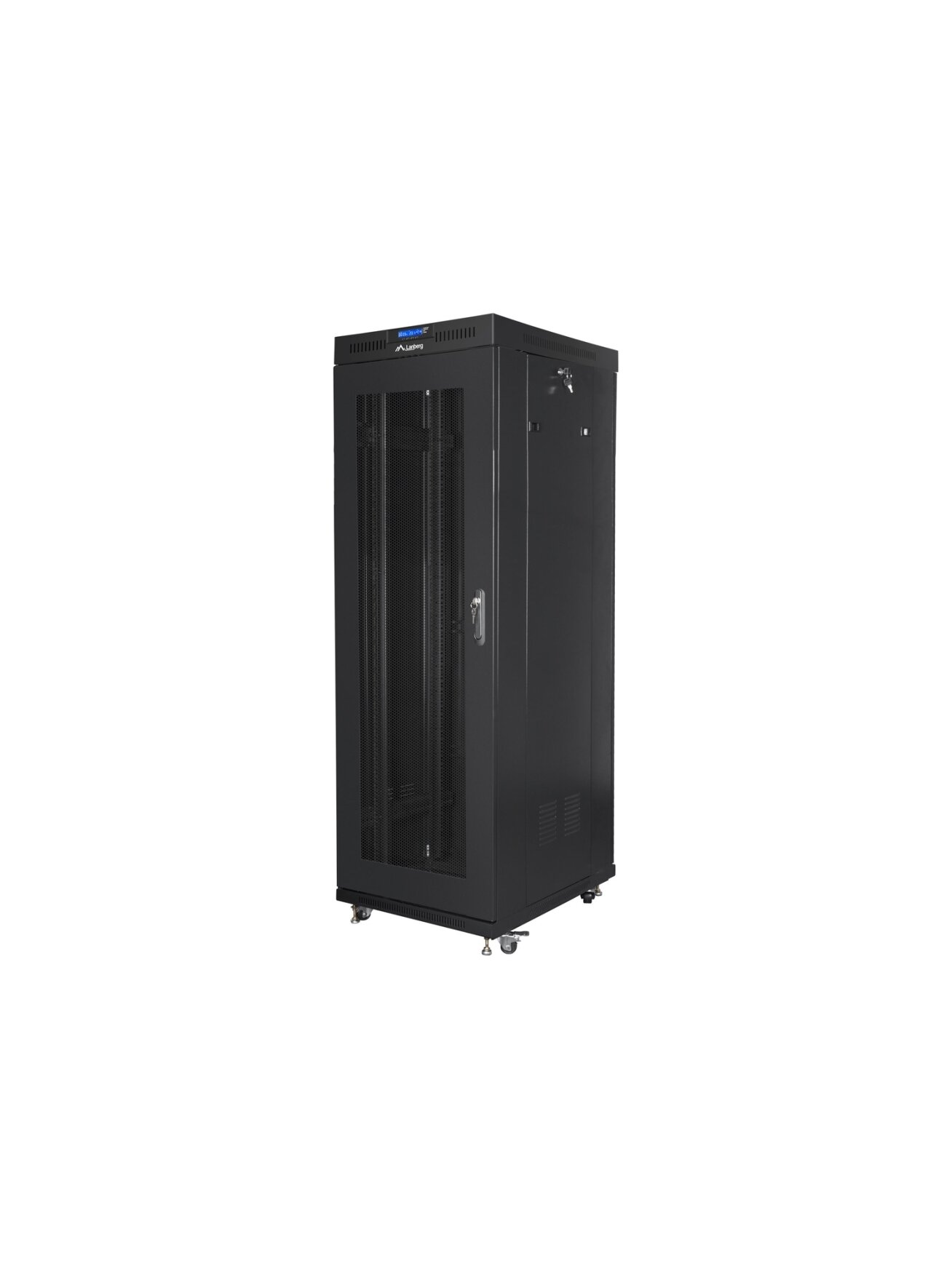 Lanberg | Rack cabinet 19" free-standing 37U/600x800 (flat pack) with mesh door, LCD | FF01-6837-23BL | Black Lanberg | Rack cabinet 19" free-standing 37U/600x800 (flat pack) with mesh door, LCD | FF01-6837-23BL | Black