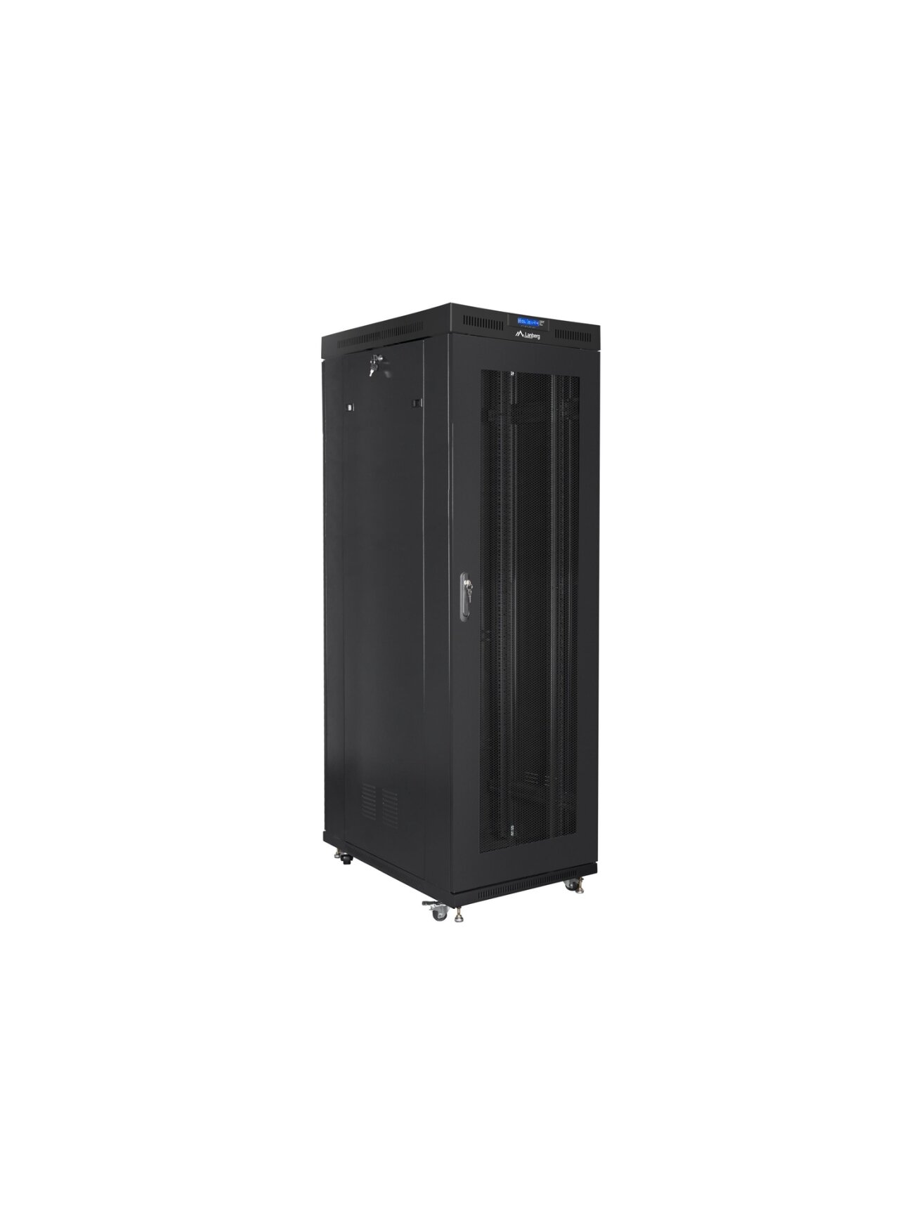 Lanberg | Rack cabinet 19" free-standing 42U/800x1000 (flat pack) with mesh door, LCD | FF01-8042-23BL | Black 2 Lanberg | Rack cabinet 19" free-standing 42U/800x1000 (flat pack) with mesh door, LCD | FF01-8042-23BL | Black 2