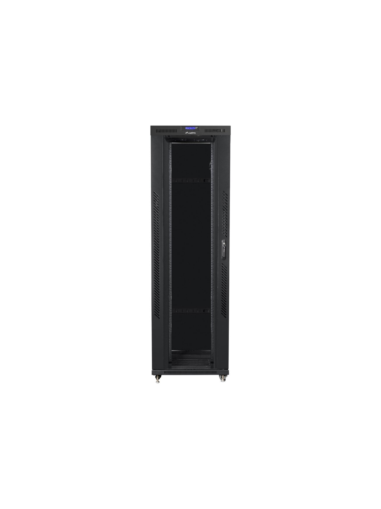 Lanberg | Rack cabinet 19" free-standing 42U/800x1200 (flat pack) with glass door, LCD | FF01-8242-12BL | Black 1 Lanberg | Rack cabinet 19" free-standing 42U/800x1200 (flat pack) with glass door, LCD | FF01-8242-12BL | Black 1