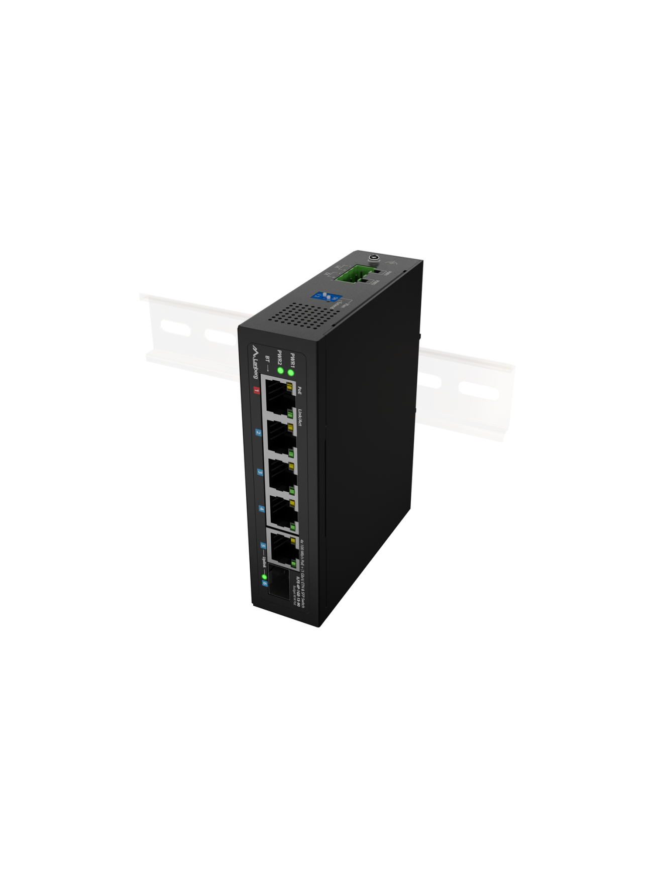 Lanberg Switch PoE 1xBT 3xAT SFP/ETH Din Unmanagment Fast Ethernet | ILFE-4P-1GE-1S-90 6 Lanberg Switch PoE 1xBT 3xAT SFP/ETH Din Unmanagment Fast Ethernet | ILFE-4P-1GE-1S-90 6