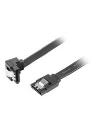 Lanberg SATA Data III (6GB/s) Cable 50CM Angled Metal Clips | CA-SASA-13CU-0050-BK 1 Lanberg SATA Data III (6GB/s) Cable 50CM Angled Metal Clips | CA-SASA-13CU-0050-BK 1
