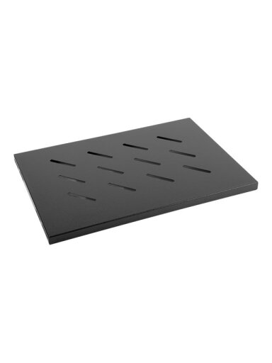 Lanberg 19" fixed shelf 1U/486x270mm, max load capacity up to 120kg | AK-1001-B | Black Lanberg 19" fixed shelf 1U/486x270mm, max load capacity up to 120kg | AK-1001-B | Black