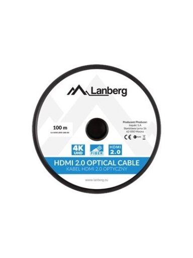 Lanberg CA-HDMI-20FB-1000-BK | HDMI to HDMI | 100 m