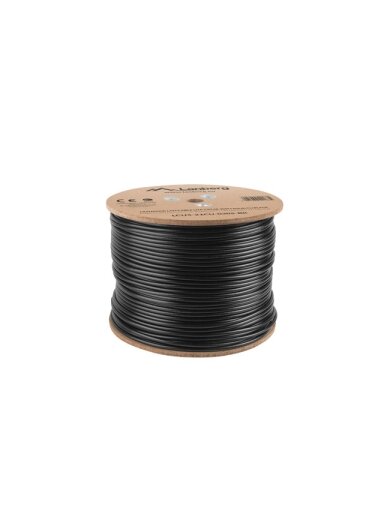 Lanberg | Cable Cat.5E UTP 305M Solid Outdoor CU Black Fluke Passed | LCU5-21CU-0305-BK Lanberg | Cable Cat.5E UTP 305M Solid Outdoor CU Black Fluke Passed | LCU5-21CU-0305-BK