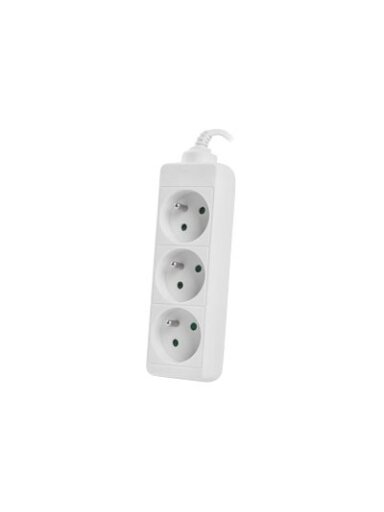 Lanberg Cable Power Strip 3M 3X French Outlets Quality-Grade Copper | PS0-03E-0300-W Lanberg Cable Power Strip 3M 3X French Outlets Quality-Grade Copper | PS0-03E-0300-W