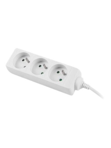 Lanberg Cable Power Strip 3M 3X French Outlets Quality-Grade Copper | PS0-03E-0300-W Lanberg Cable Power Strip 3M 3X French Outlets Quality-Grade Copper | PS0-03E-0300-W