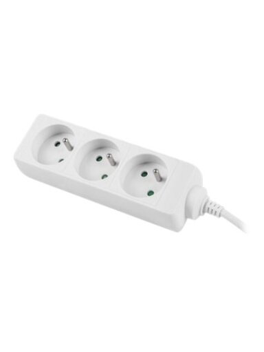 Lanberg Cable Power Strip, 3X French Outlets Quality-Grade Copper, 1.5 m | PS0-03E-0150-W Lanberg Cable Power Strip, 3X French Outlets Quality-Grade Copper, 1.5 m | PS0-03E-0150-W