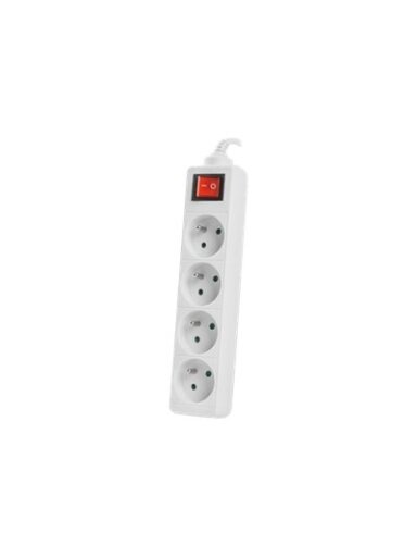 Lanberg Cable Power Strip, 4X French Outlets with Switch, Quality-Grade Copper, 1.5 m | PS1-04E-0150-W Lanberg Cable Power Strip, 4X French Outlets with Switch, Quality-Grade Copper, 1.5 m | PS1-04E-0150-W