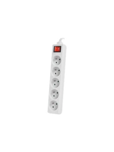 Lanberg Cable Power Strip, 5X French Outlets with Switch, Quality-Grade Copper, 1.5 m | PS1-05E-0150-W Lanberg Cable Power Strip, 5X French Outlets with Switch, Quality-Grade Copper, 1.5 m | PS1-05E-0150-W