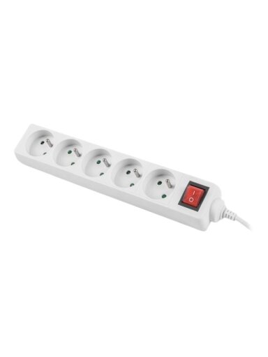 Lanberg Cable Power Strip, 5X French Outlets with Switch, Quality-Grade Copper, 1.5 m | PS1-05E-0150-W Lanberg Cable Power Strip, 5X French Outlets with Switch, Quality-Grade Copper, 1.5 m | PS1-05E-0150-W