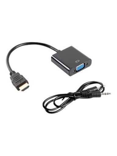 Lanberg HDMI, Mini Jack 3.5 mm, VGA Adapter | AD-0017-BK | 20 m
