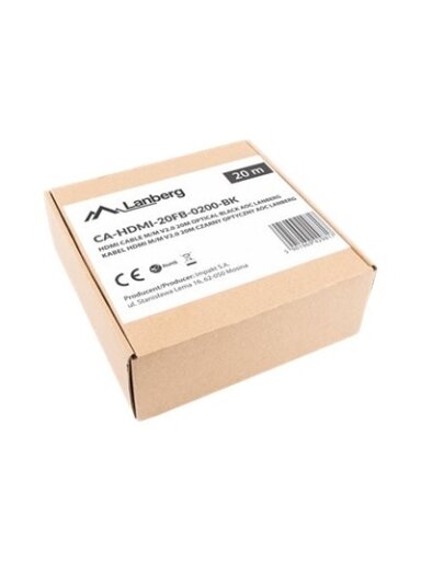 Lanberg HDMI V2.0 Cable | CA-HDMI-20FB-0200-BK | HDMi to HDMI | 20 m