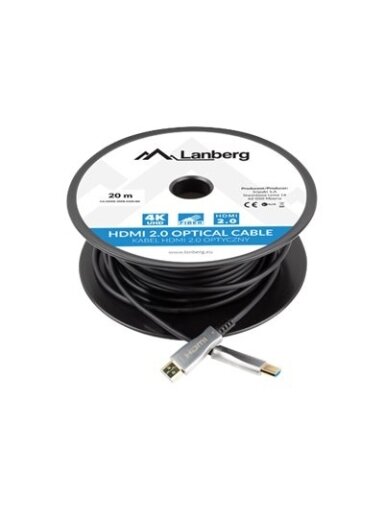 Lanberg HDMI V2.0 Cable | CA-HDMI-20FB-0200-BK | HDMi to HDMI | 20 m